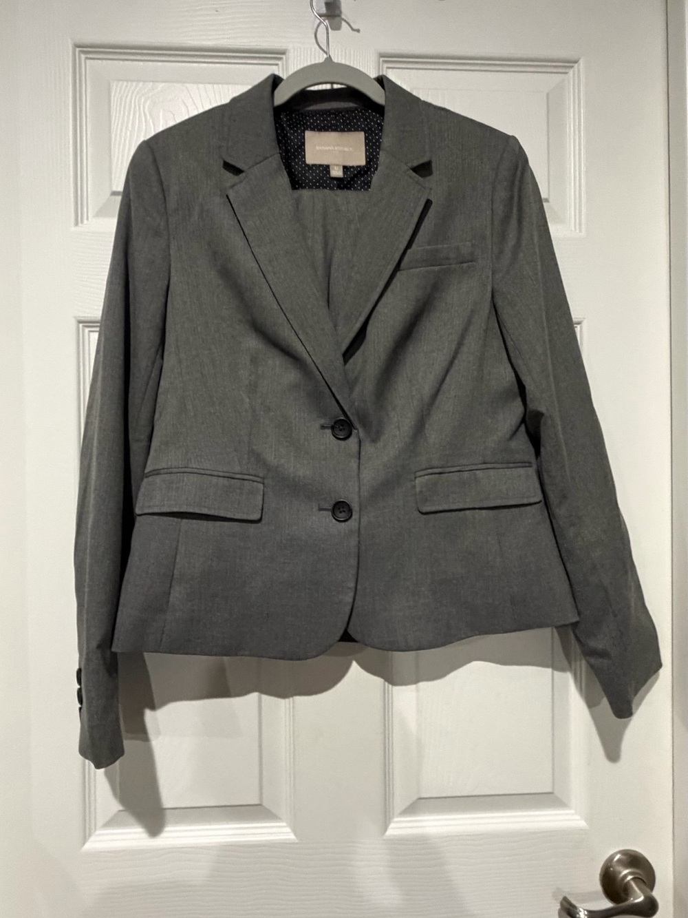 Banana Republic Gray Women's Tailored Blazer and Pants suit